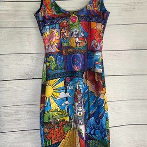 Blackmilk Tale as Old as Time Beauty and the Beast Bodycon Dress sz. Small